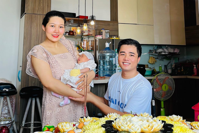 Vợ chồng Tô Đình Khánh tổ chức đầy tháng cho con gái: Công chúa nhỏ xuất hiện mang đến niềm vui, hạnh phúc viên mãn