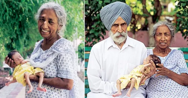 Một cụ bà ở Ấn Độ sinh con ở tuổi 72