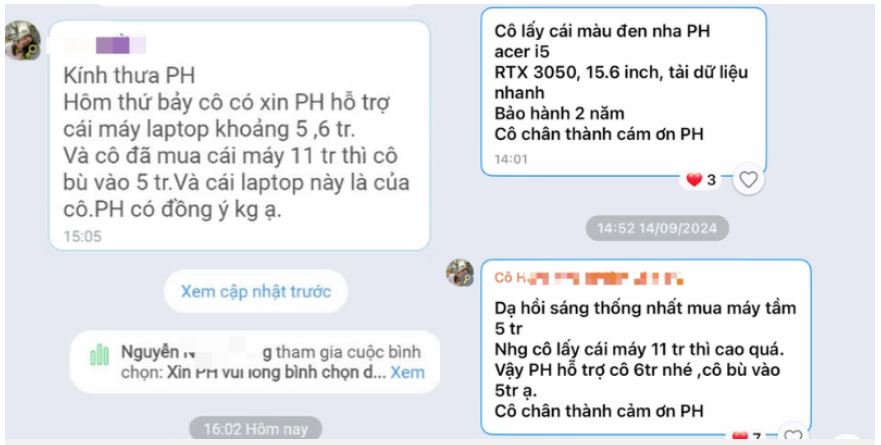 Trần tình của cô giáo ‘dỗi’ phụ huynh vì không được đồng ý mua laptop