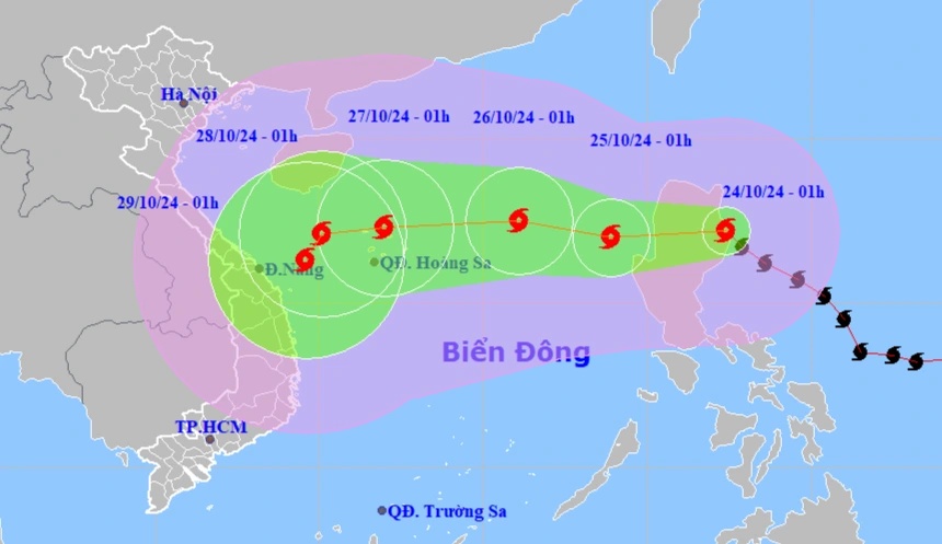 Bão Trà Mi tăng cấp với đường đi kỳ dị, 2 kịch bản xảy ra khi vào vùng biển nước ta