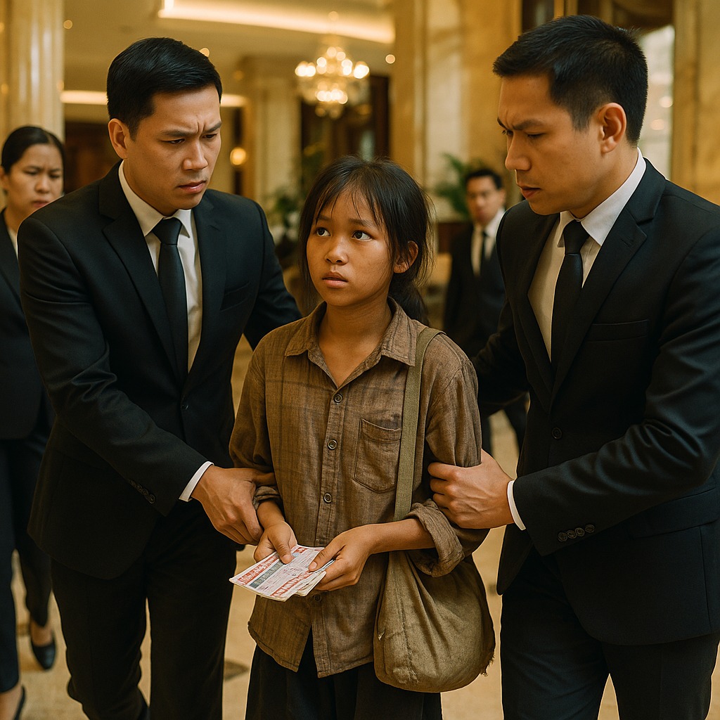 Cô gái bán vé số đi vào khách sạn 5 sao bị tất cả nhân viên kh:inh kh:ỉnh rồi đ:uổi ra ngoài, vài phút sau cả ban quản lý phải q:uỳ g:ối