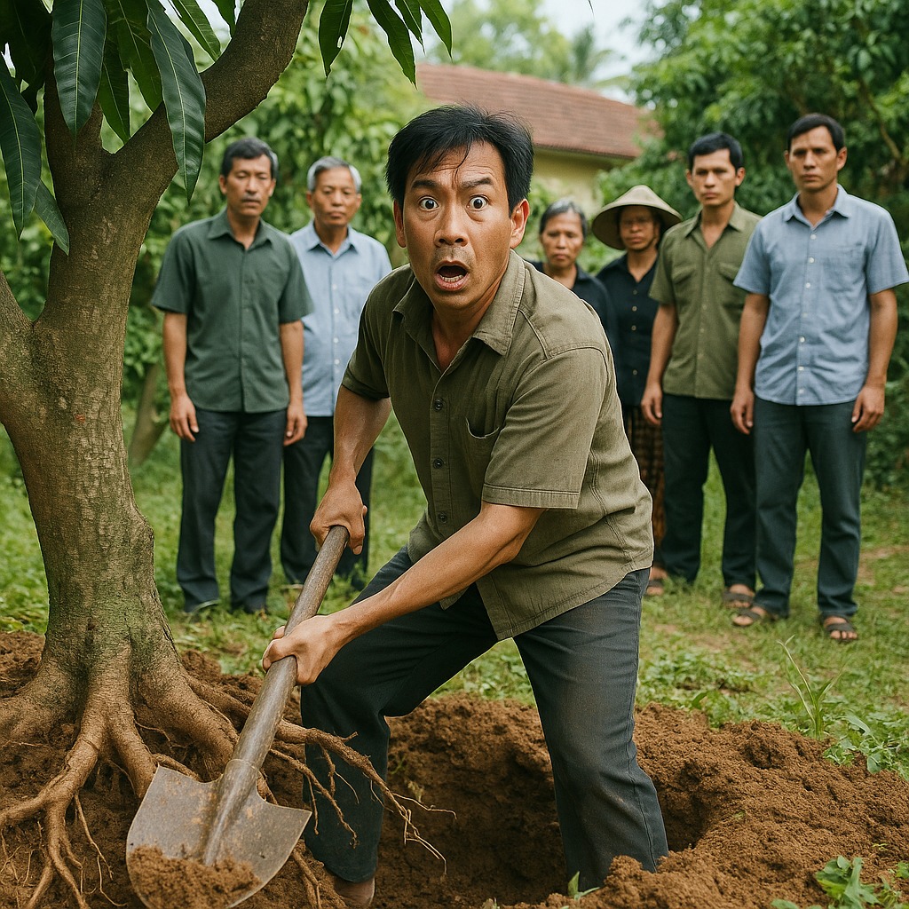 Trước khi m;/ất, người cha chỉ dặn con trai đúng một câu: “Không bao giờ được đào gốc cây xoài sau vườn.”