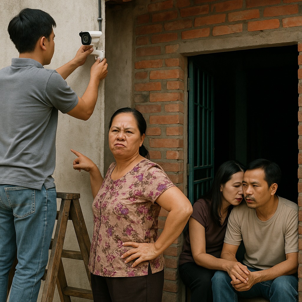 Hàng xóm vô duyên lắp Camera chỉ sang nhà tôi – đêm ấy tôi chuẩn bị rất kỹ lưỡng, đúng 3h sáng gọi cả nhà dậy làm 1 việc trước camera