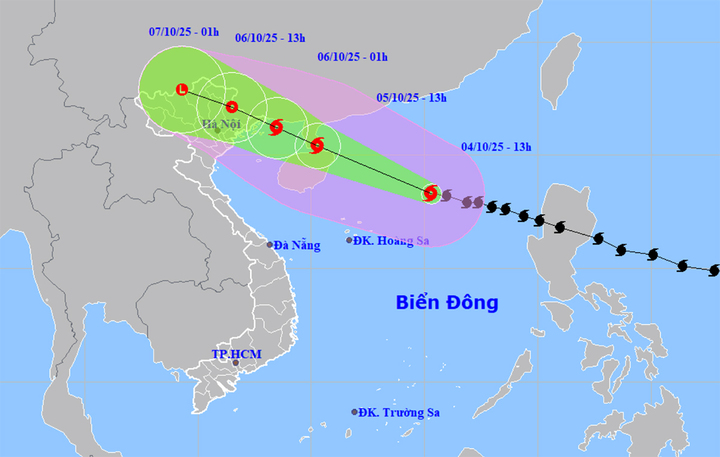 Bão số 11 Matmo có thể mạnh cấp 13, gây mưa lớn trọng tâm ở 6 tỉnh miền Bắc